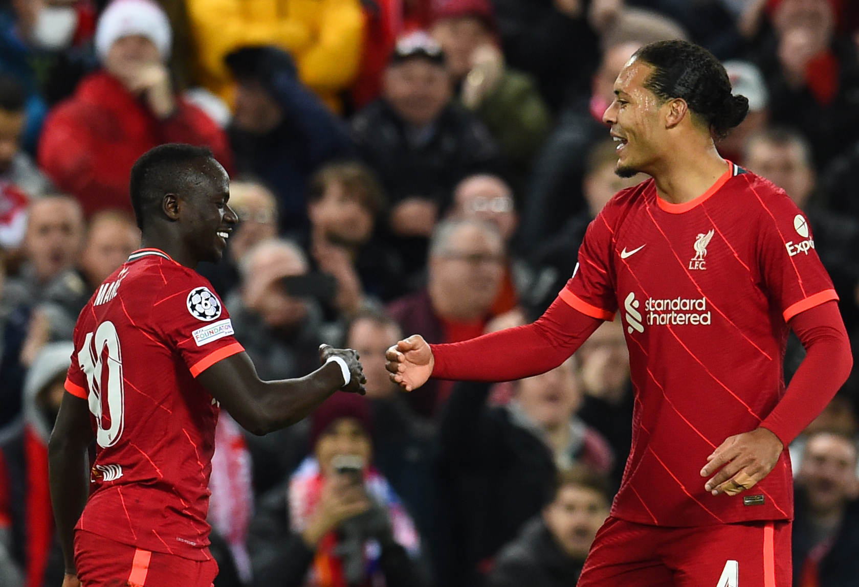 Sadio Mane and Virgil van Dijk