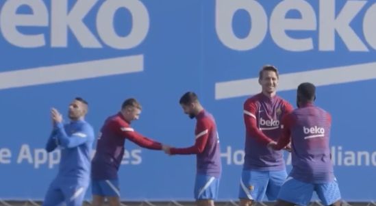 (Video) Xavi introduces fun game to Barcelona training sessions in bid to lighten mood