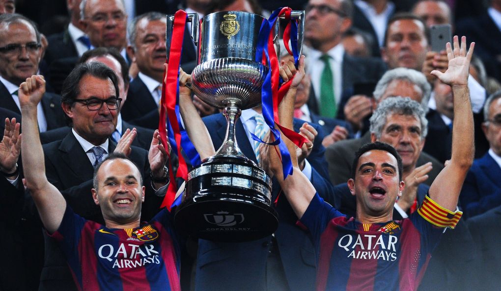 Andres Iniesta and Xavi