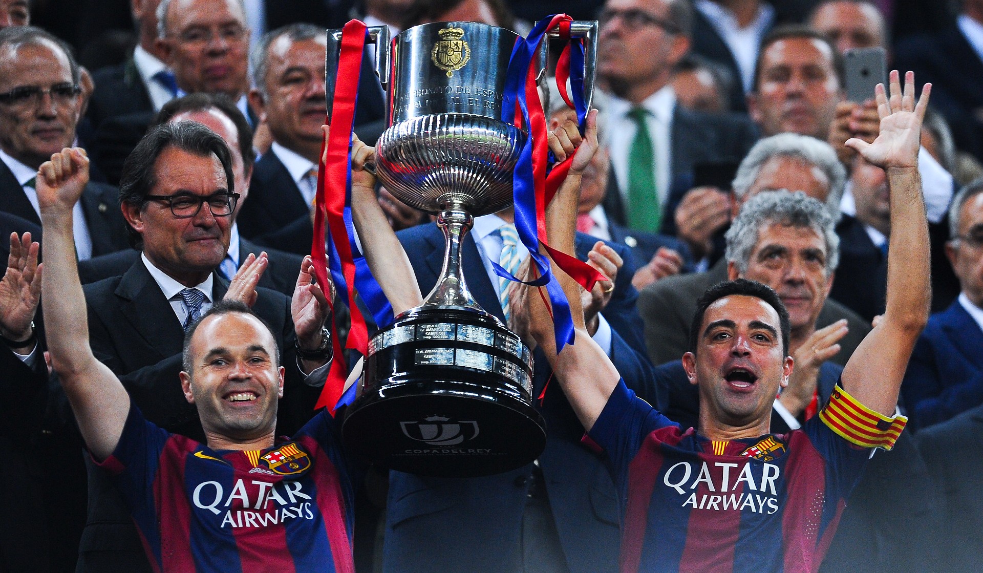 Andres Iniesta and Xavi