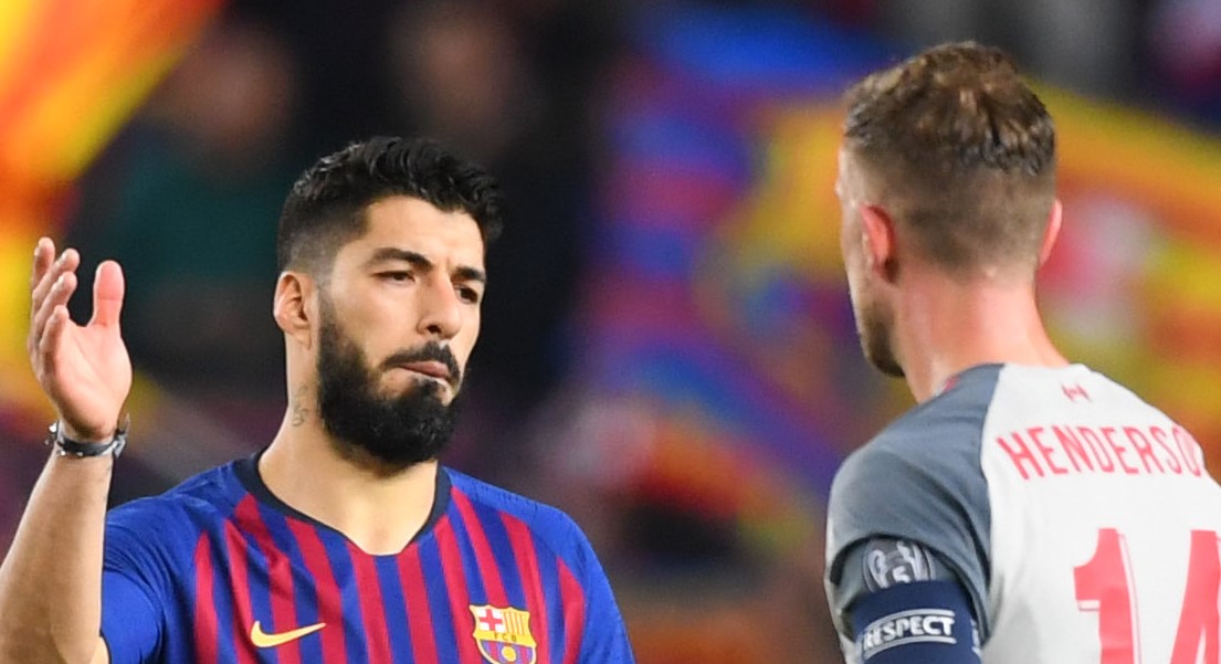 Luis Suarez and Jordan Henderson