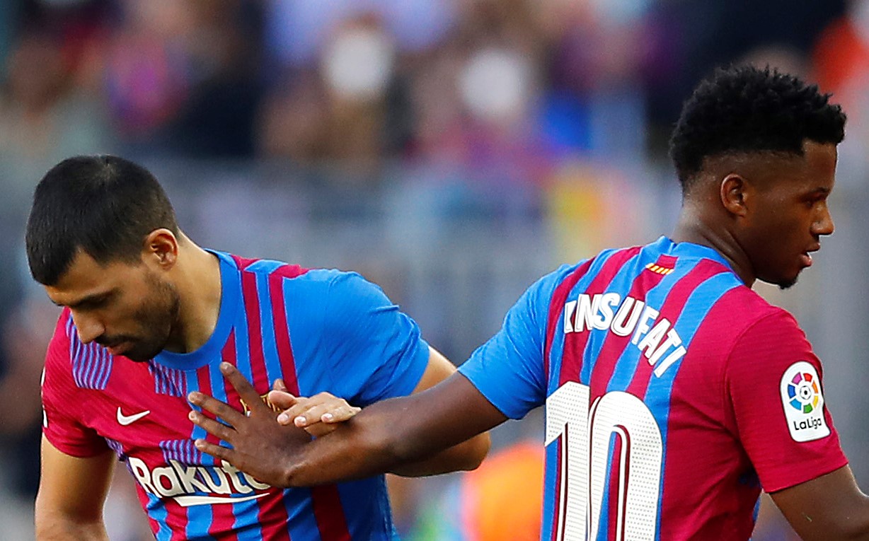 Ansu Fati and Sergio Aguero