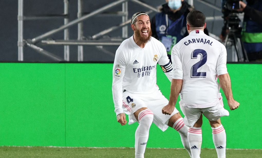 Carvajal and Ramos of Real Madrid