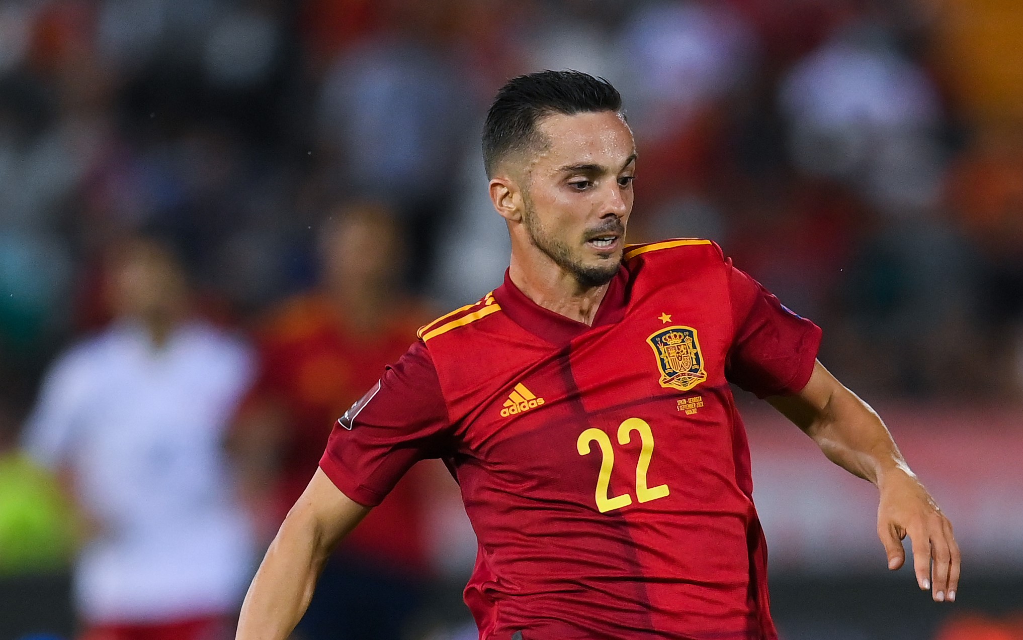 Pablo Sarabia of Spain played alongside Raul de Tomas