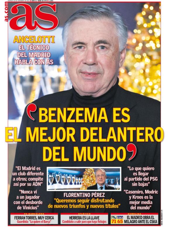 Diario AS Real Madrid Carlo Ancelotti