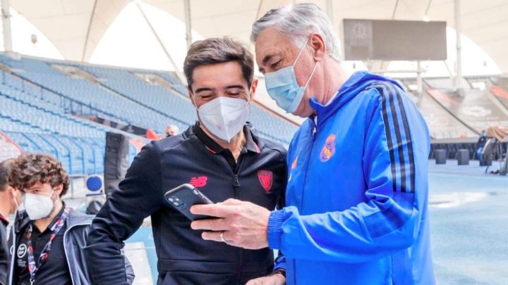 Carlo Ancelotti y Marcelino recordaron sus días como jugadores antes de la final de la Supercopa de España del domingo