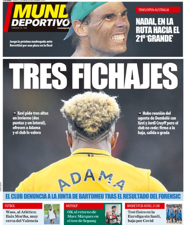 Mundo Deportivo Barcelona Traore