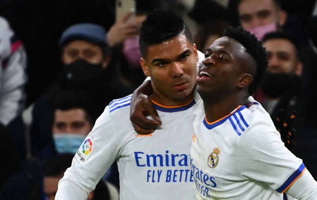 Brazilian Real Madrid stars Casemiro and Vinicius Junior