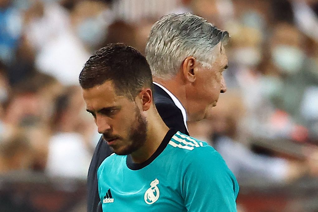 Carlo Ancelotti and Eden Hazard
