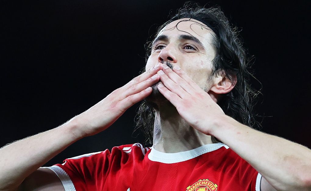 Edinson Cavani of Man Utd