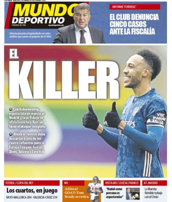 Mundo Deportivo Aubameyang