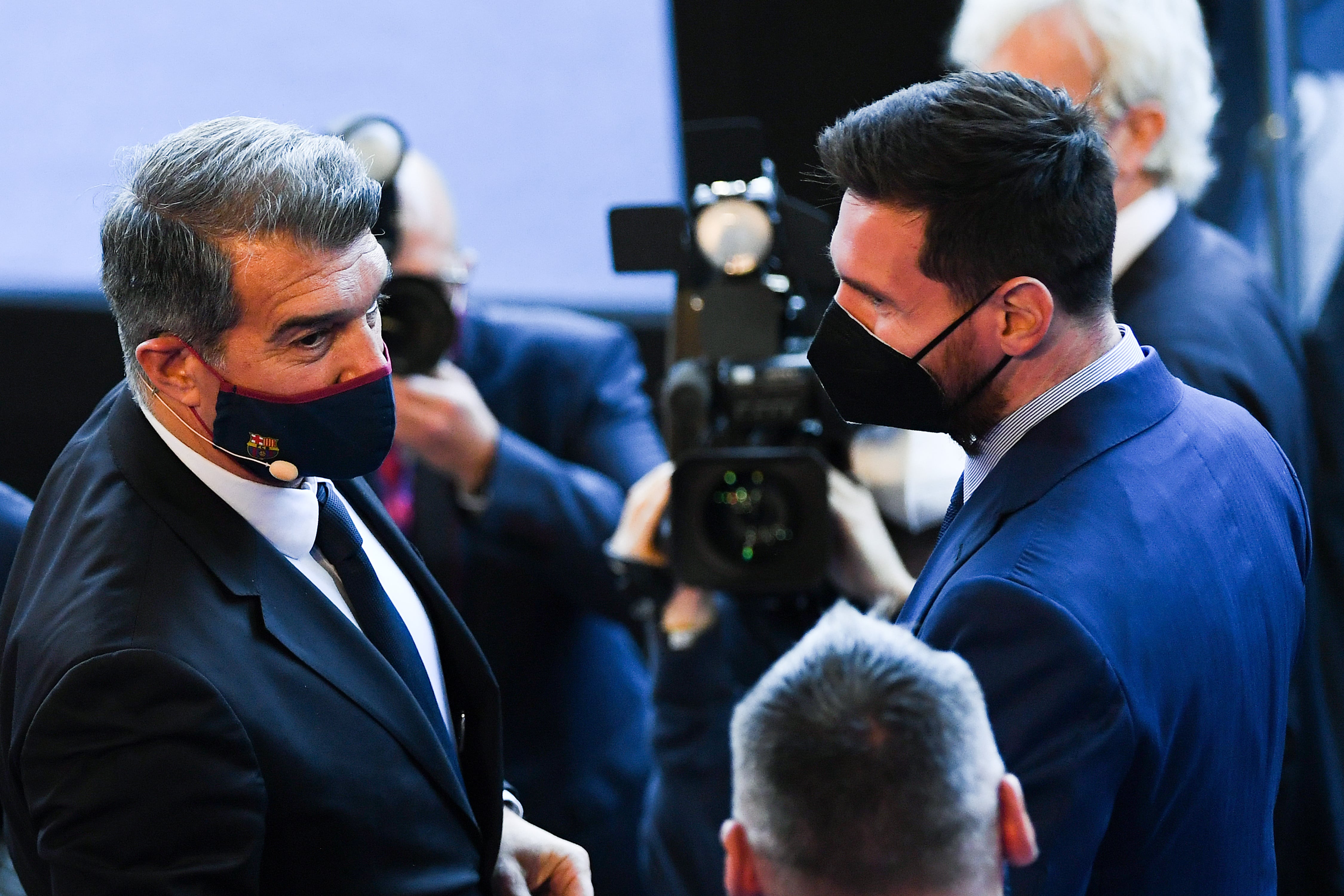Joan Laporta of Lionel Messi