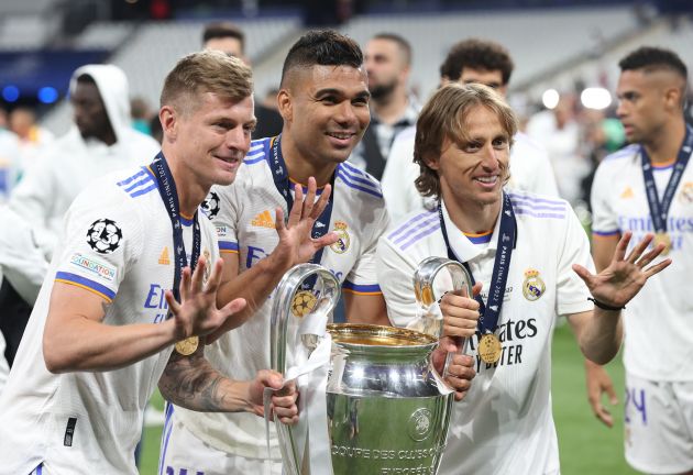 Toni Kroos, Casemiro, and Luka Modric
