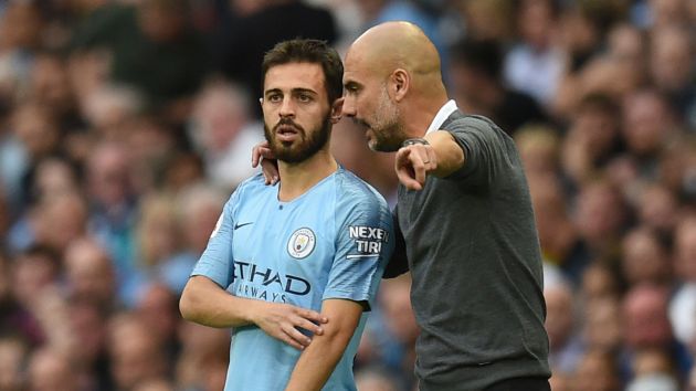 Bernardo Silva and Pep Guardiola
