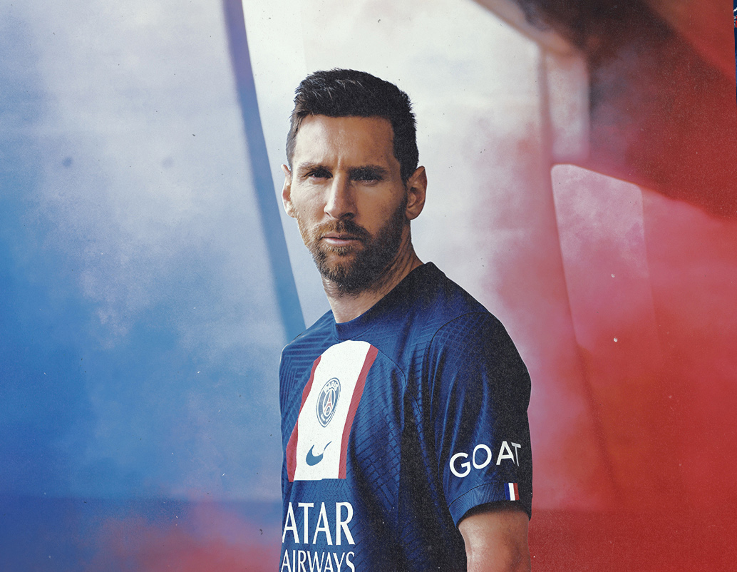Lionel Messi, Kylian Mbappe and Neymar Junior model Paris Saint-Germain’s kit for the 2022/23 season Lionel Messi, Kylian Mbappe and Neymar Junior model Paris Saint-Germain’s kit for the 2022/23 season