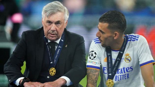 Carlo Ancelotti and Dani Ceballos