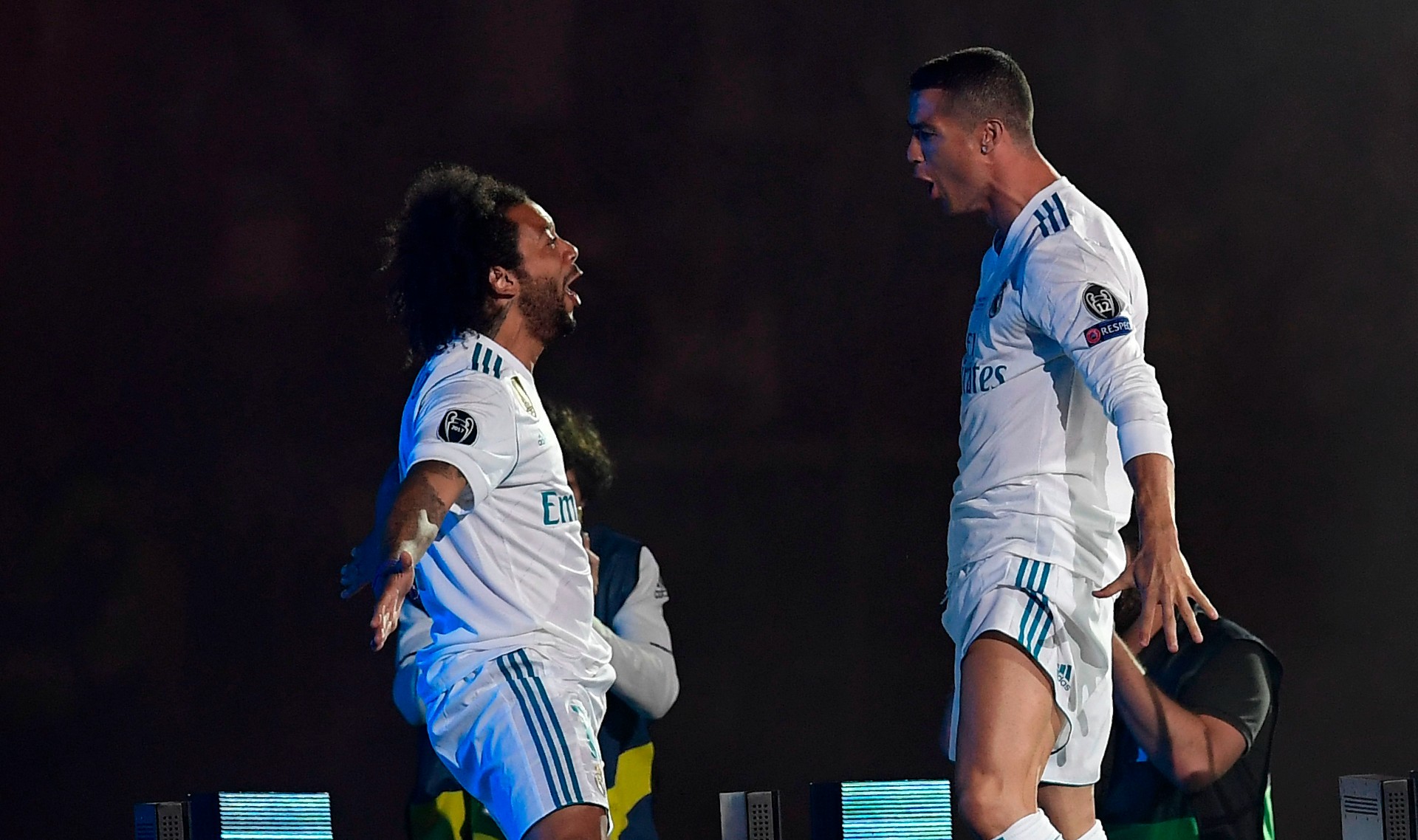 Marcelo and Cristiano Ronaldo