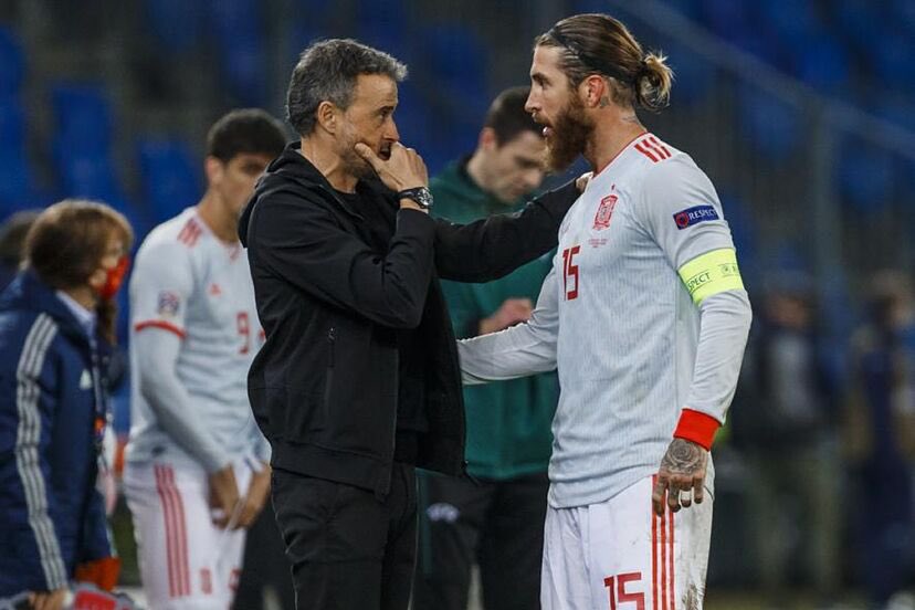 Luis Enrique and Sergio Ramos