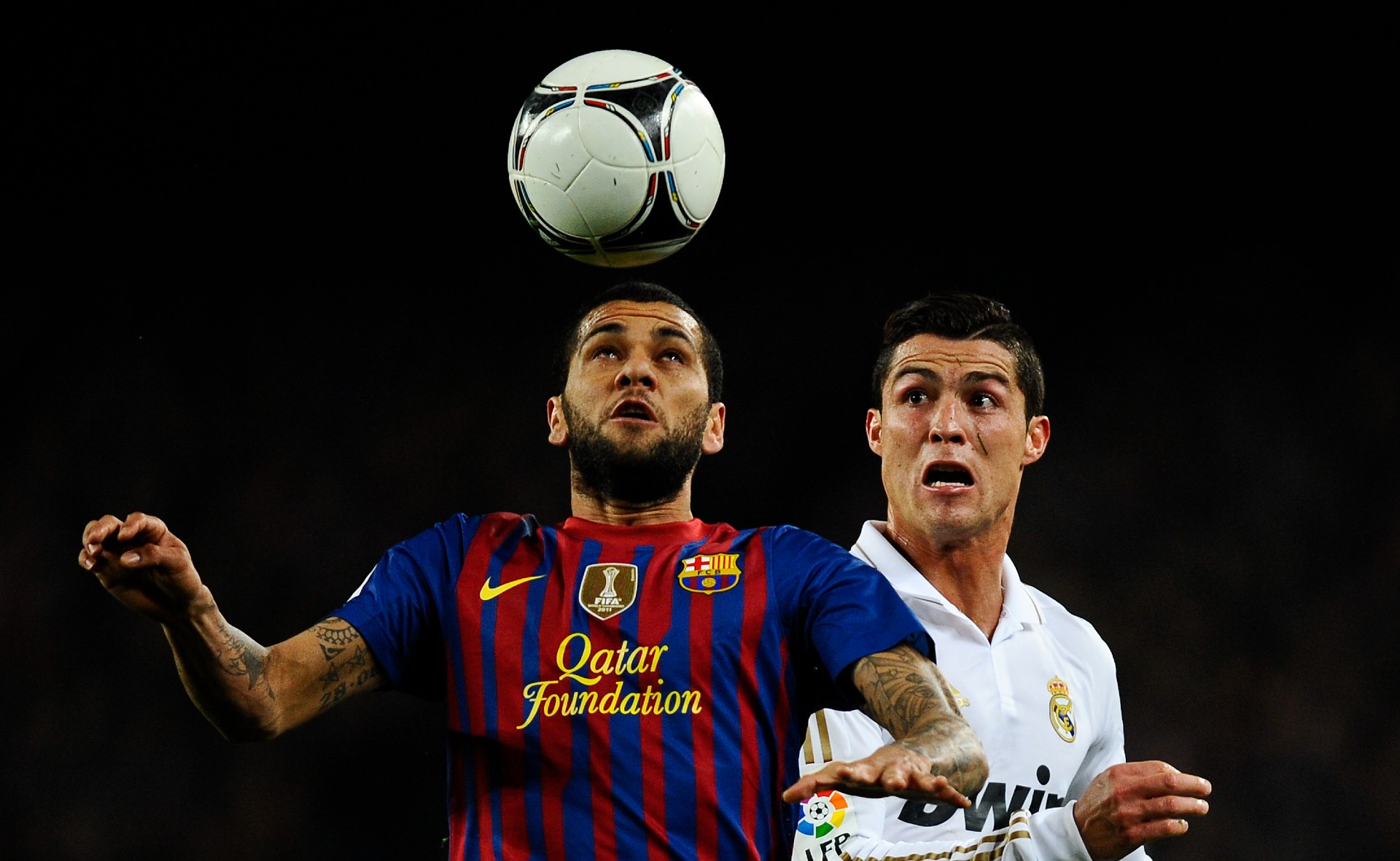 Dani Alves and Cristiano Ronaldo