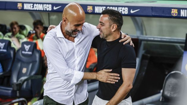 Pep Guardiola and Xavi