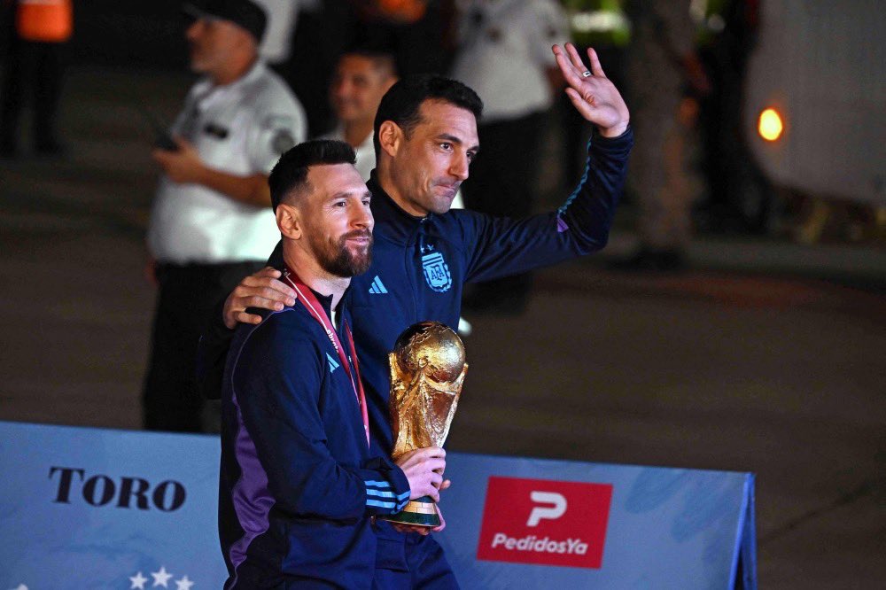Lionel Messi and Lionel Scaloni