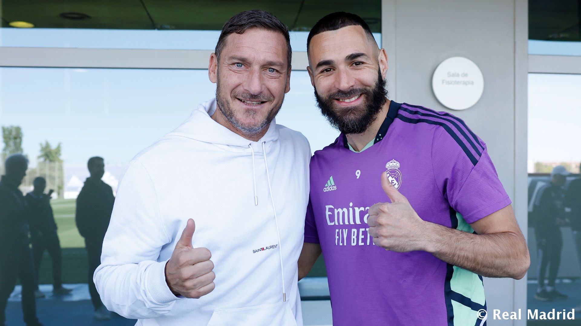 Francesco Totti and Karim Benzema