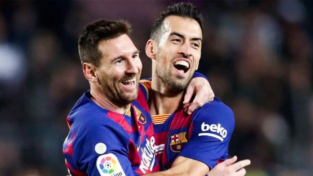 Lionel Messi and Sergio Busquets