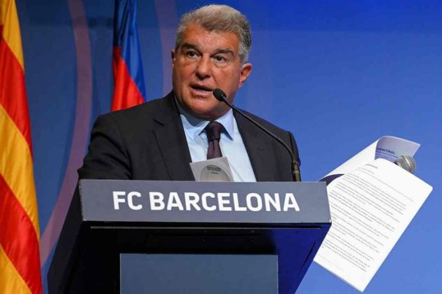 Joan Laporta defends Barcelona on the Negreira case.