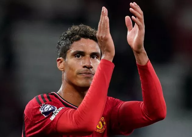 Raphael Varane in action for Manchester United.