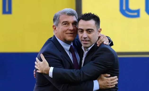 Joan Laporta and Xavi