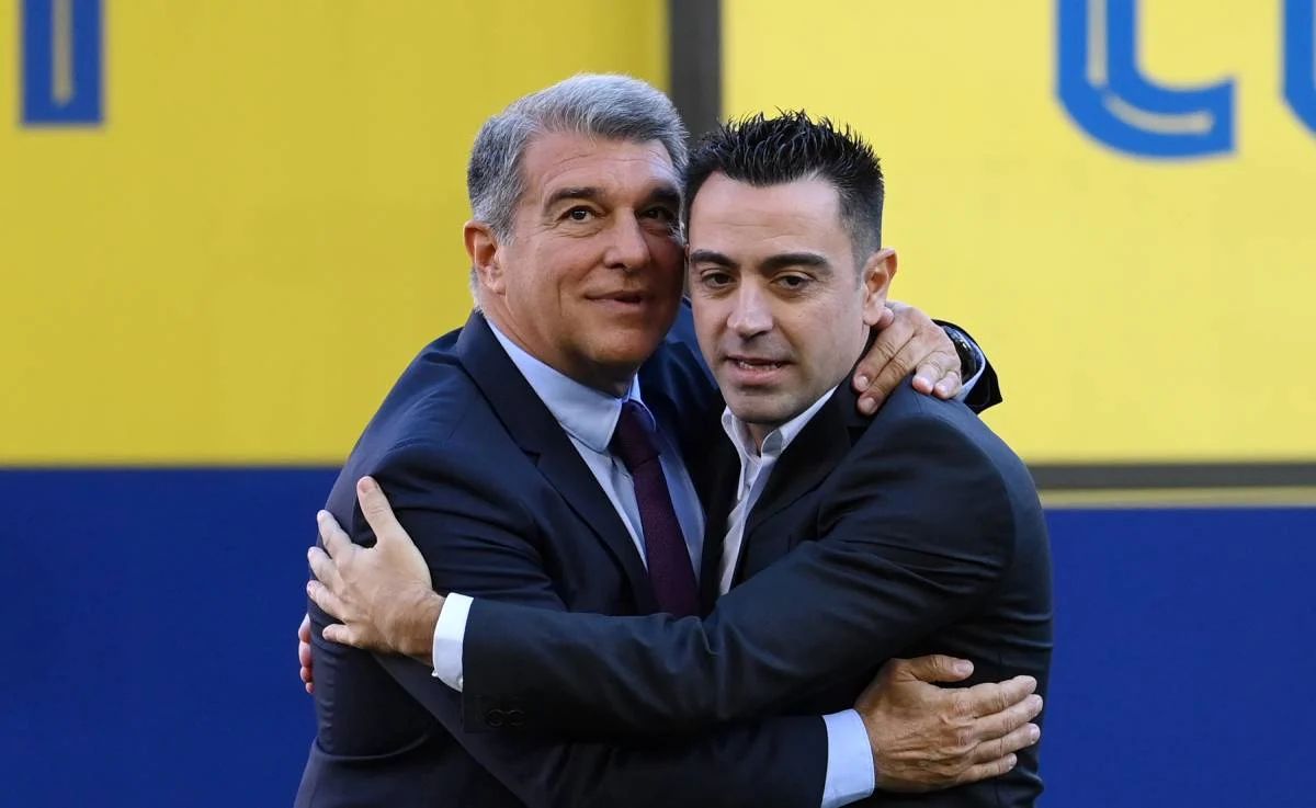 Joan Laporta and Xavi