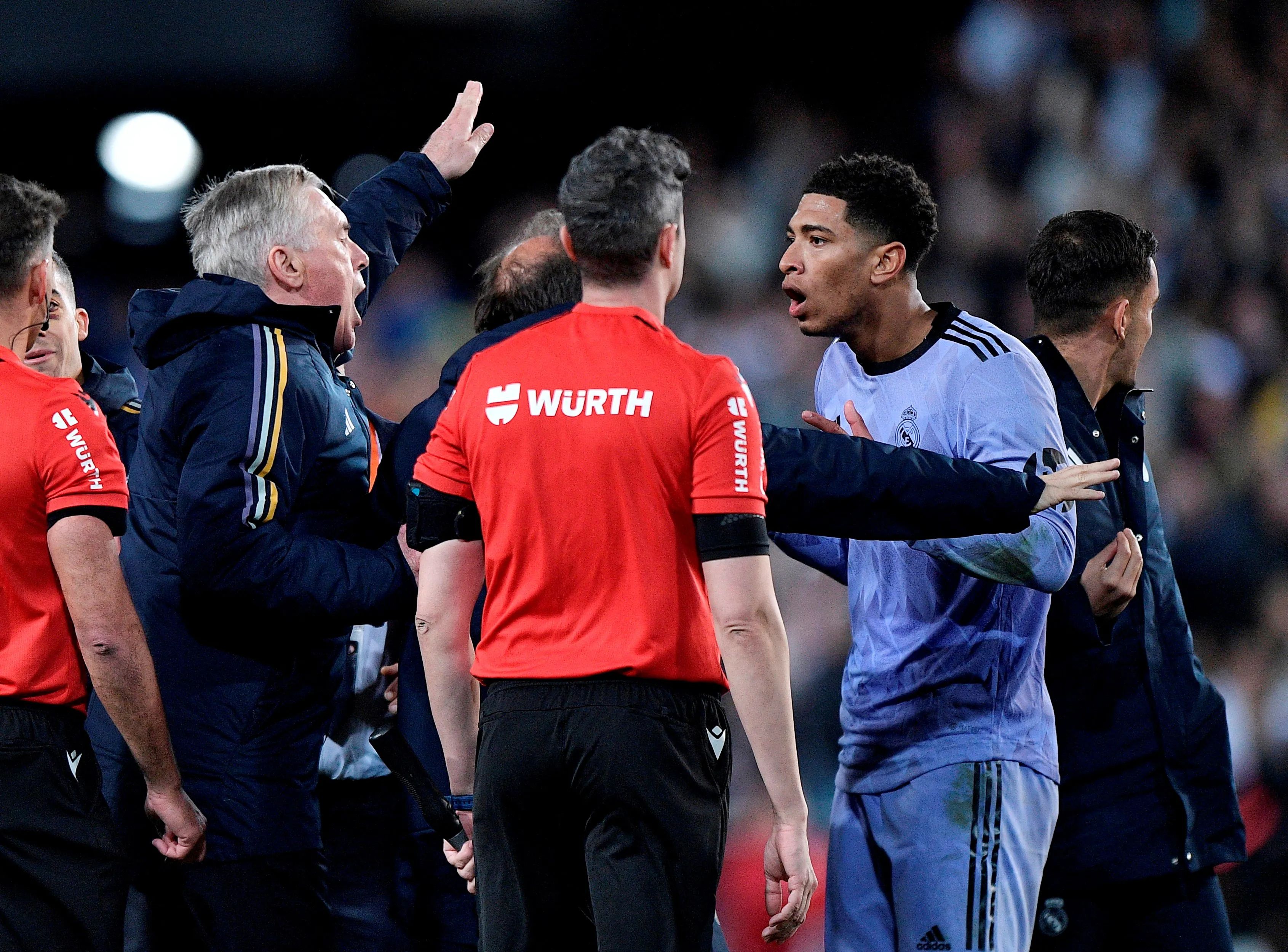 Bellingham sent off Mestalla