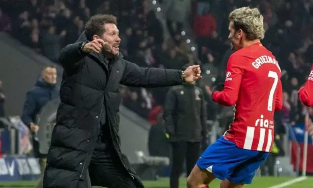 Diego Simeone and Antoine Griezmann
