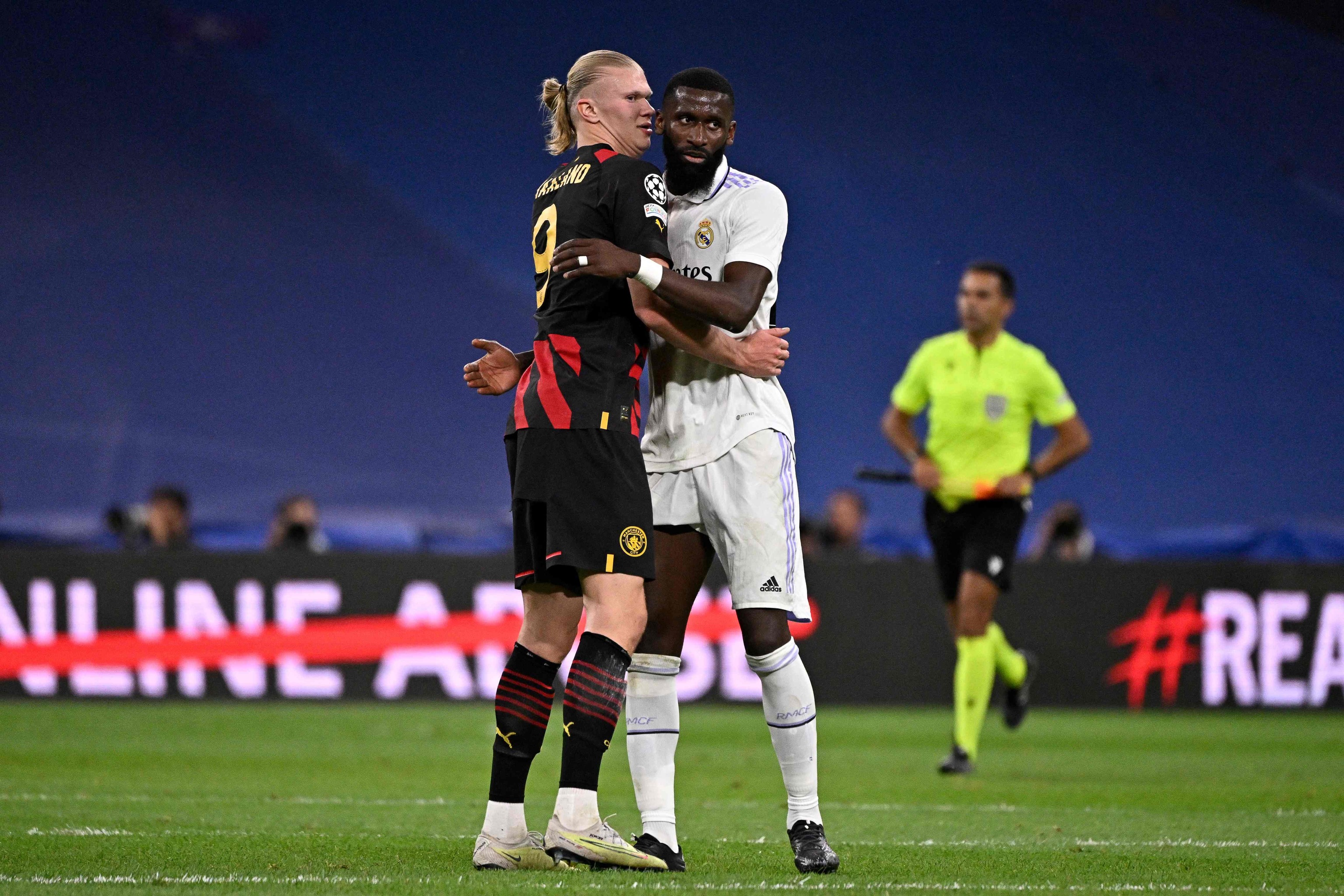 Erling Haaland and Antonio Rudiger