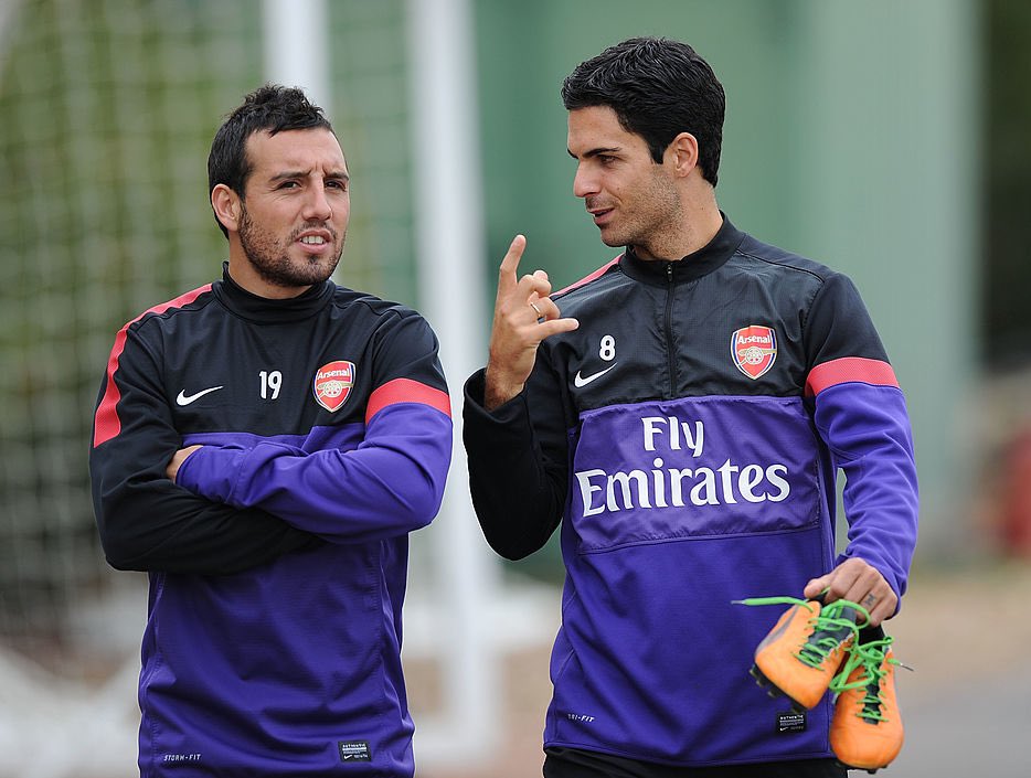 Santi Cazorla and Mikel Arteta