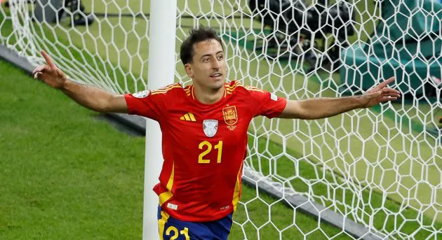 Mikel Oyarzabal scores the winner at Euro 2024.