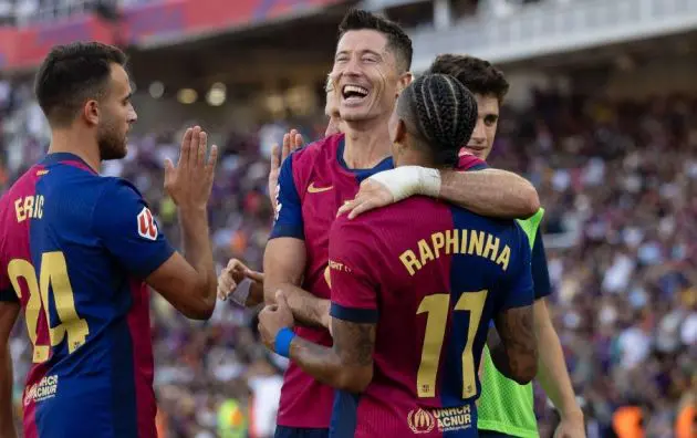 Robert Lewandowski and Raphinha