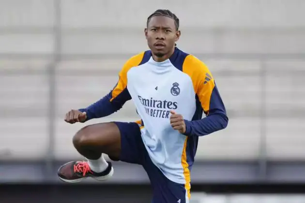 David Alaba working to recover from his injury.