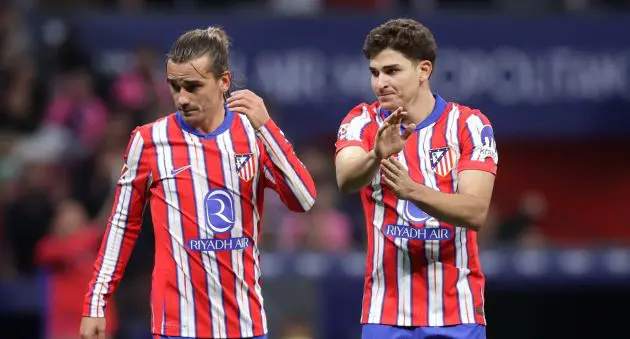 Antoine Griezmann and Julian Alvarez