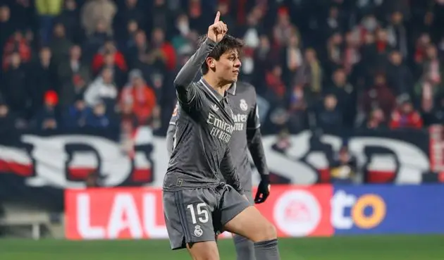 Guler celebrates a goal in La Liga
