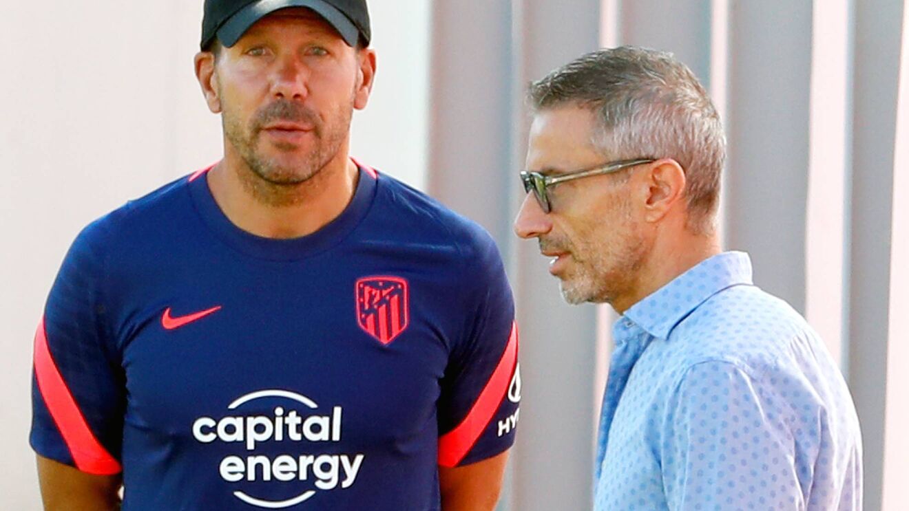 Diego Simeone and Andrea Berta