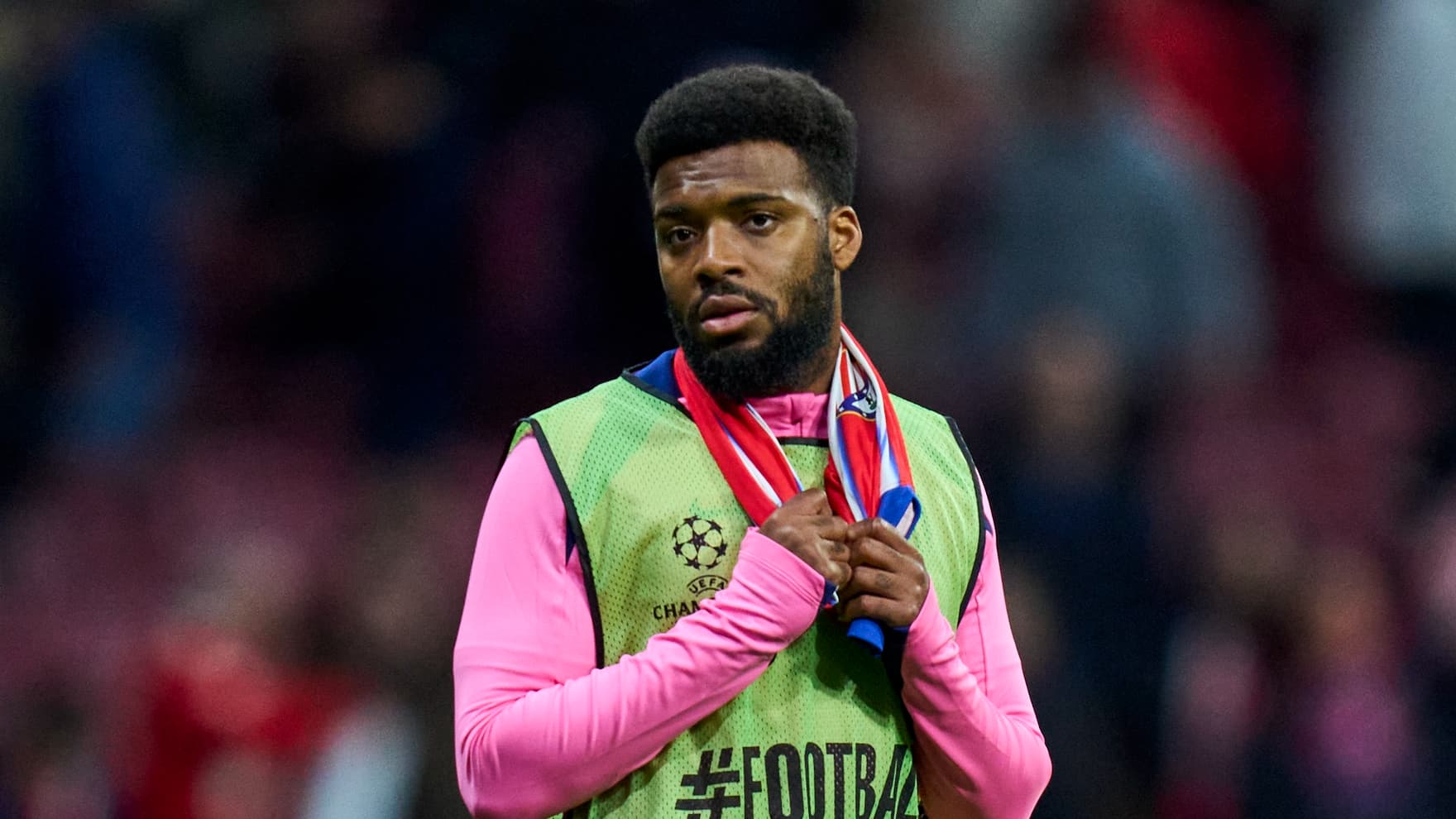 Thomas Lemar on the bench.