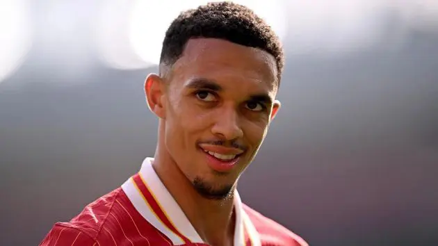 Trent Alexander-Arnold smiles at the Kop.