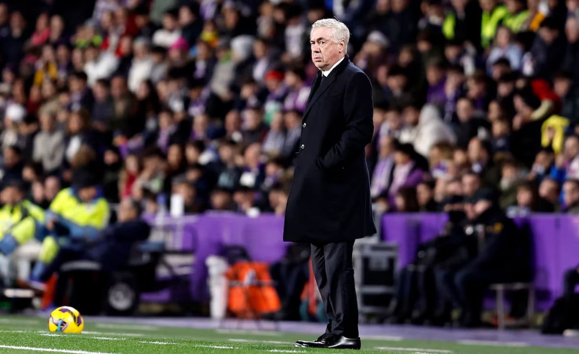 Carlo Ancelotti on the touchline
