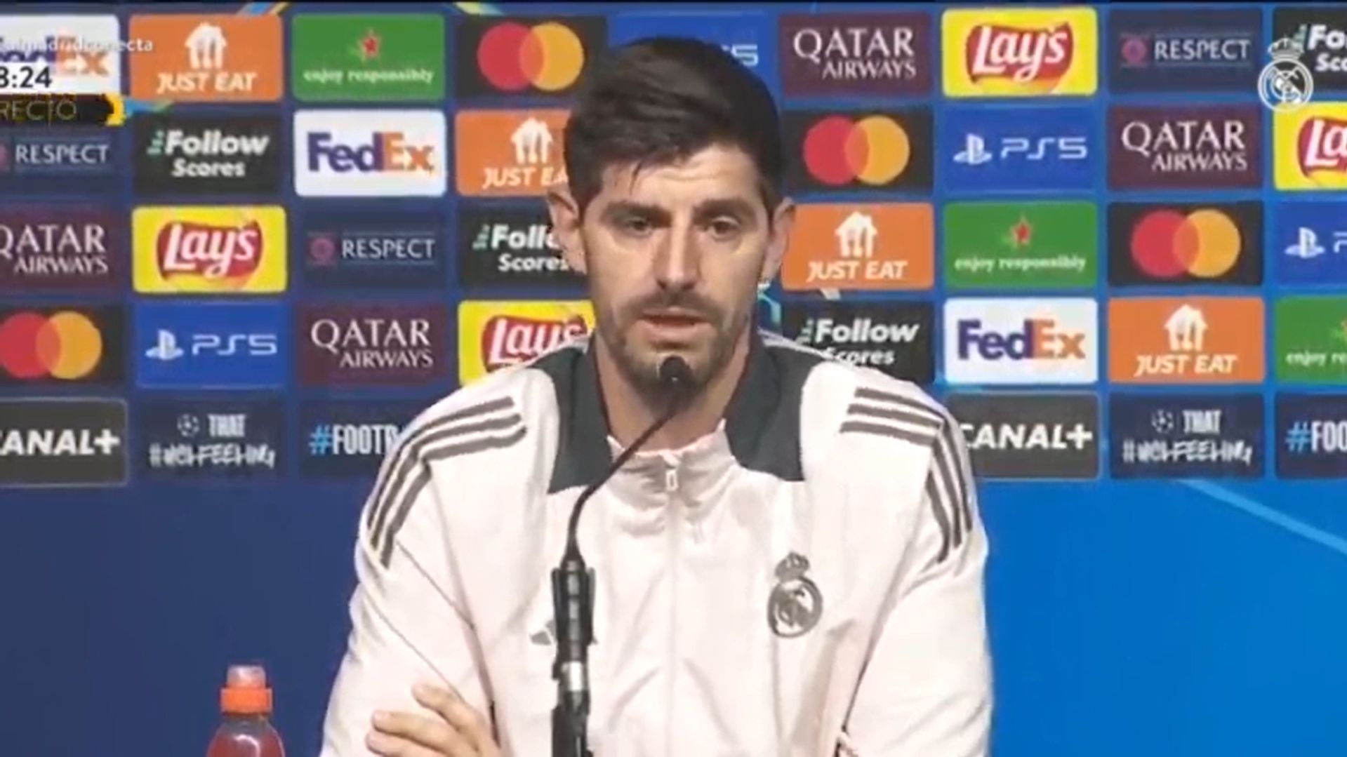 Courtois during press conference