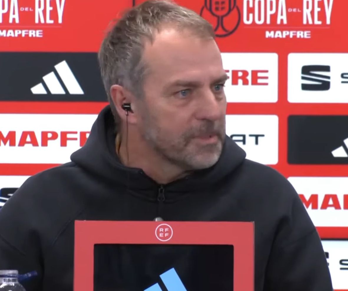Hansi Flick in a press conference