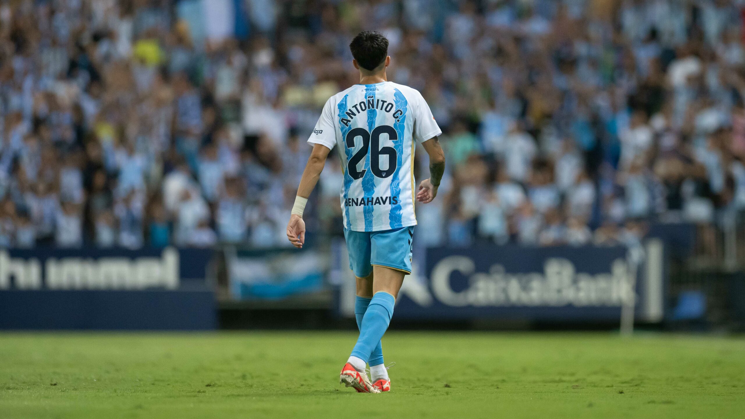 Cordero in action for Malaga.