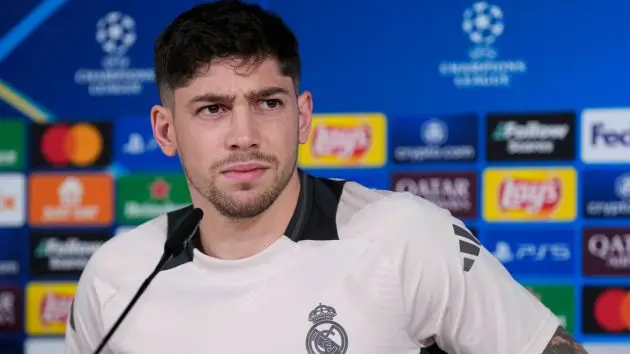 Fede Valverde in a press conference