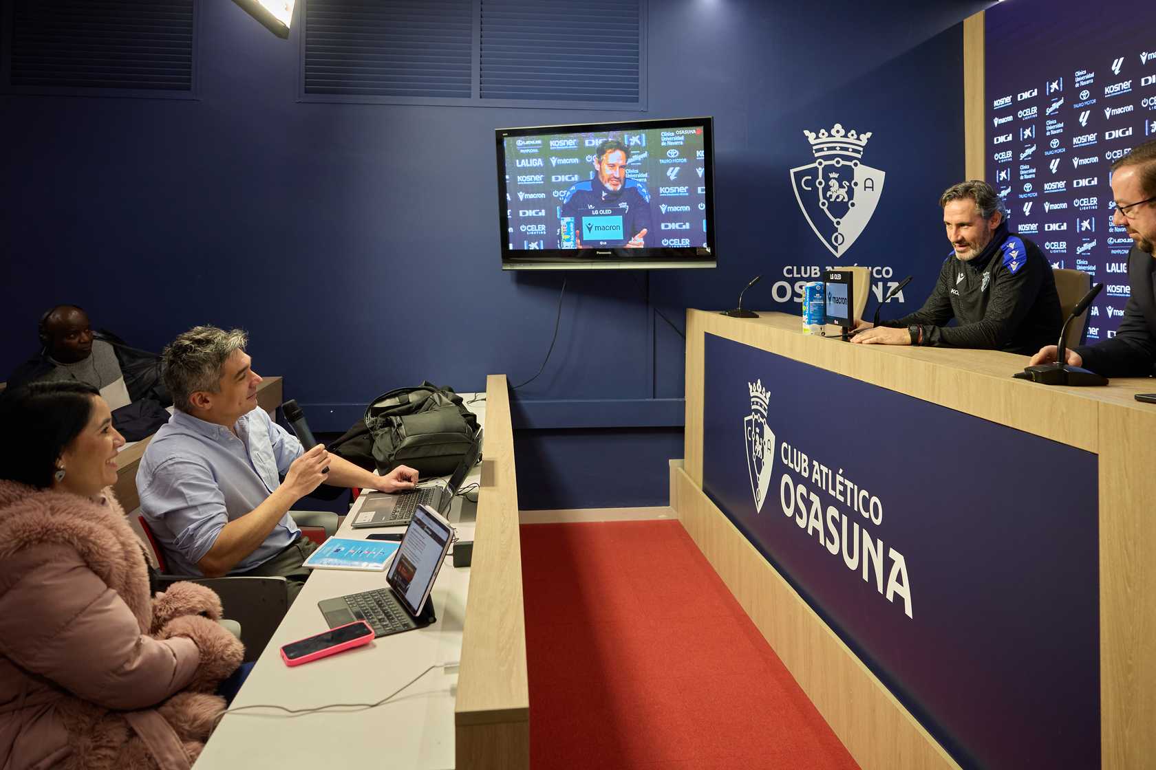 Vicente Moreno addresses the press