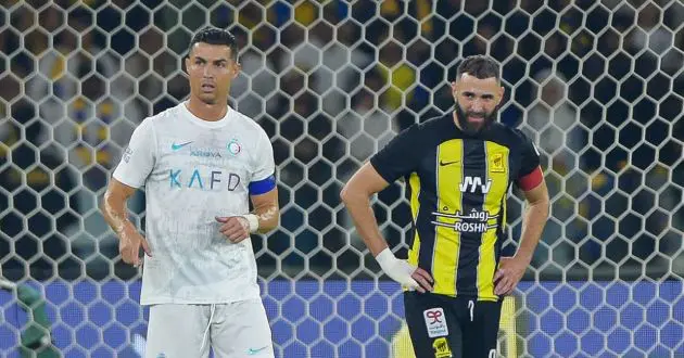 Ronaldo in action alongside